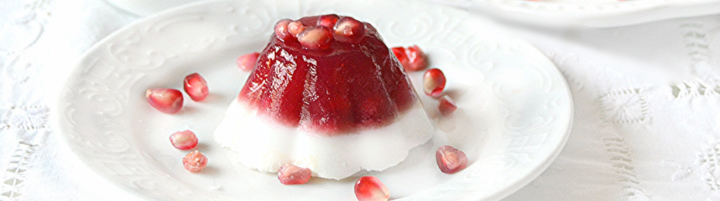 Pomegranate Panna Cotta scented with Balsamic Vinegar of Modena PGI