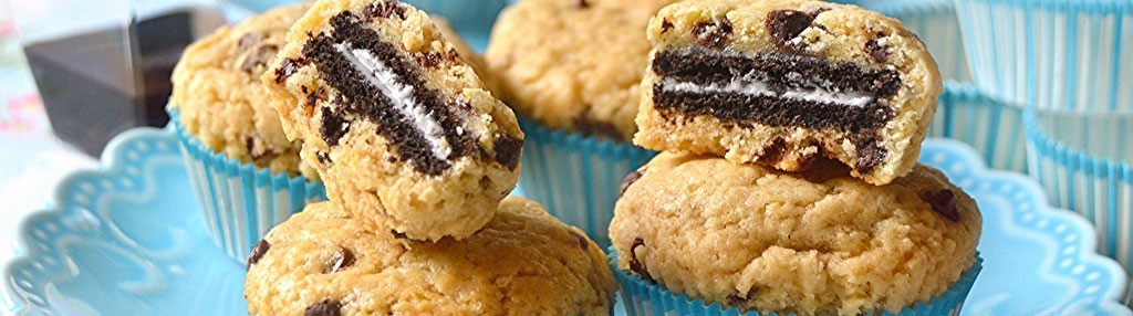 Muffin-Chocolate Chip Cookies rellenos de galleta y aromatizados al Vinagre Balsámico de Módena IGP