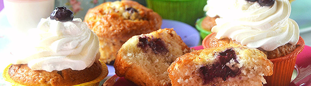 Blaubeer-Muffins mit Balsamessig aus Modena (Aceto Balsamico di Modena g.g.A.)