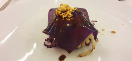 Seppia con cavolo, mandorle tostate e Aceto Balsamico di Modena IGP