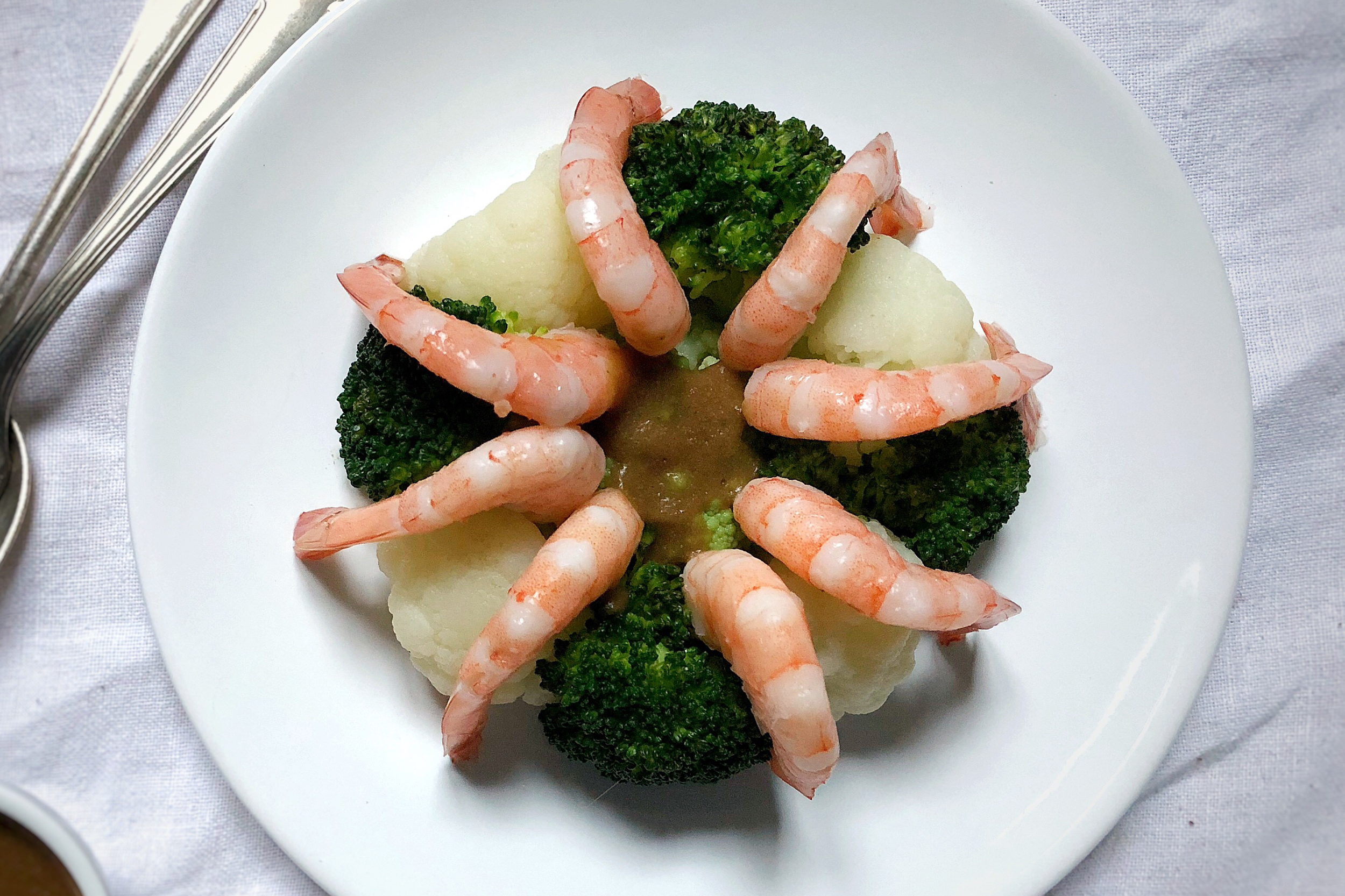 Insalata di cavolfiori, broccoli e gamberi con salsa all’Aceto Balsamico di Modena IGP