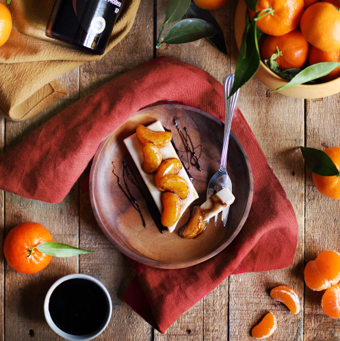 Panna cotta aux clémentines et Vinaigre Balsamique de Modène IGP