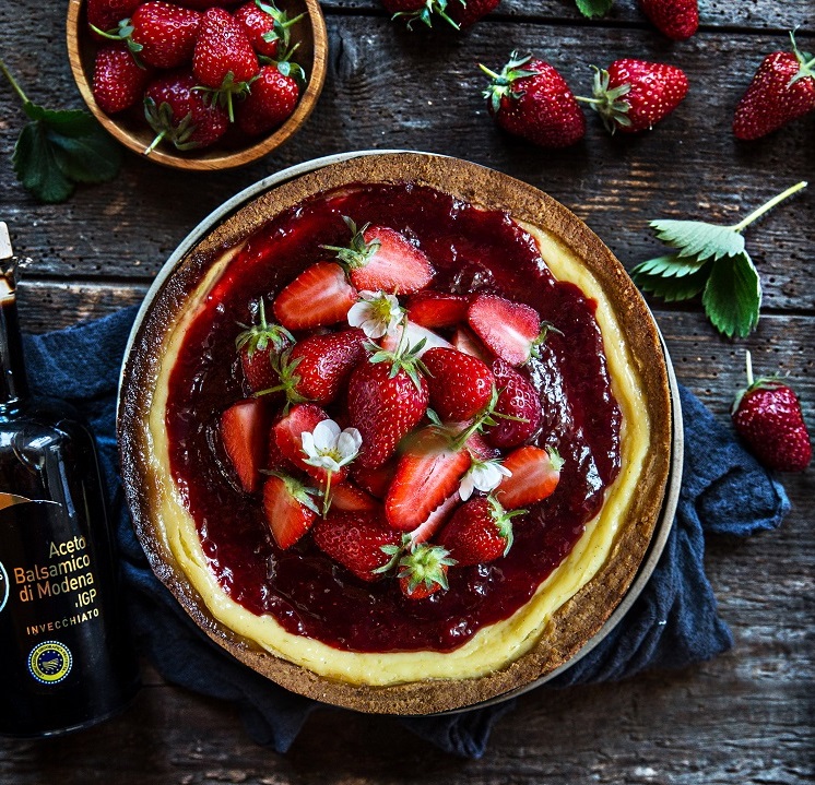 Cheesecake fraise & balsamique de Modene IGP