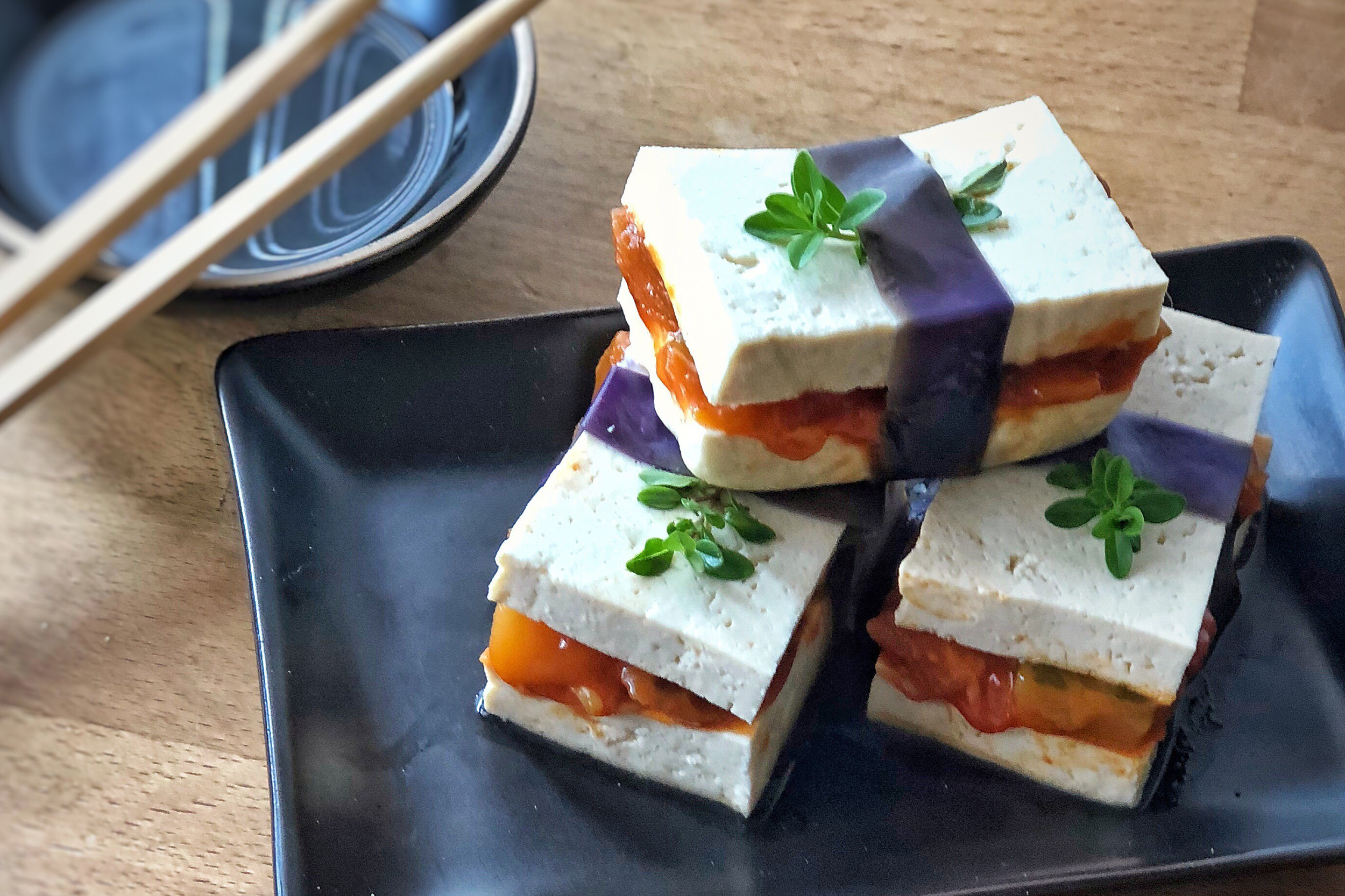 Sushi sandwich di tofu e melanzane all’Aceto Balsamico di Modena IGP