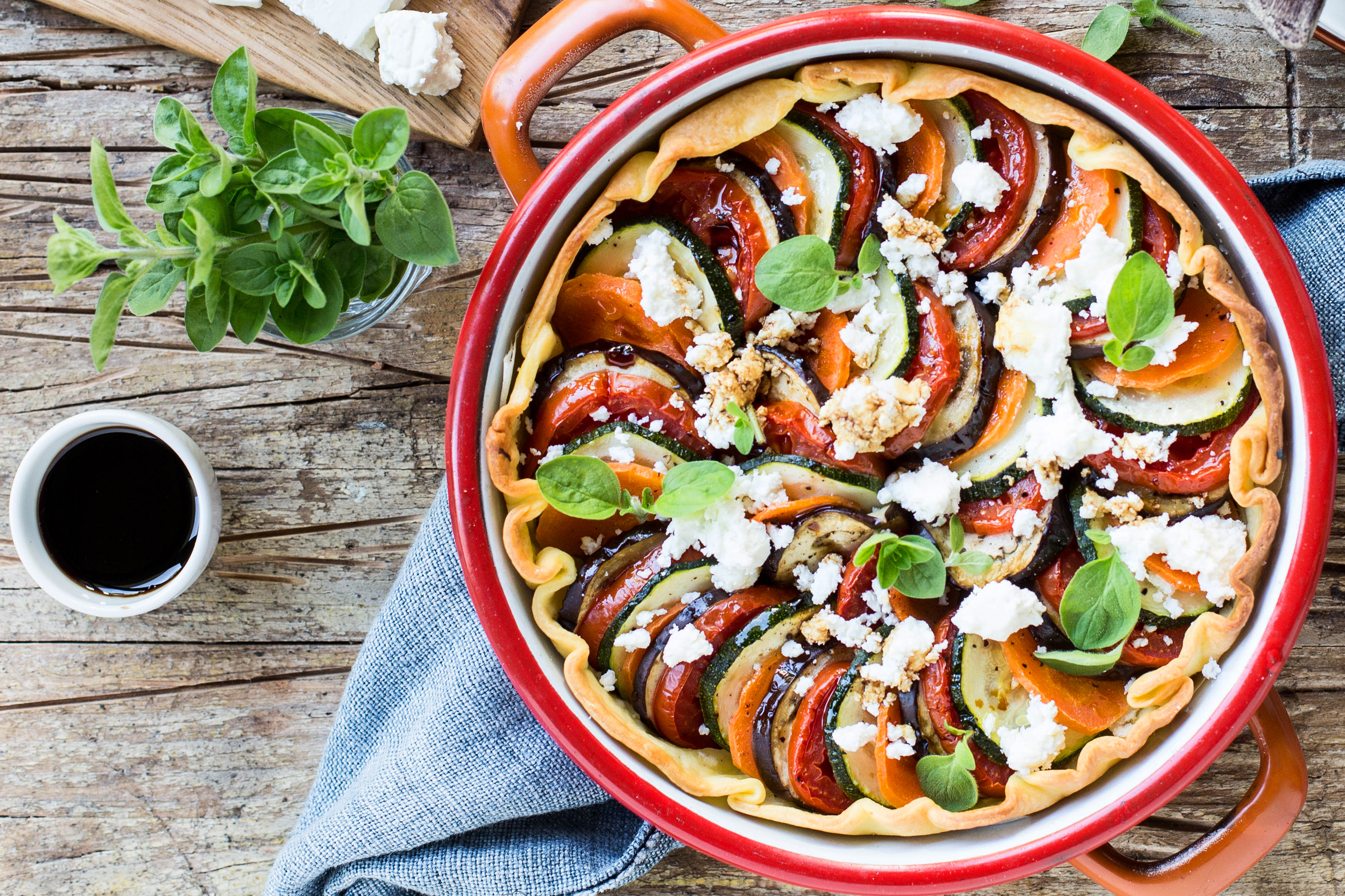 Tarta salada de verduras