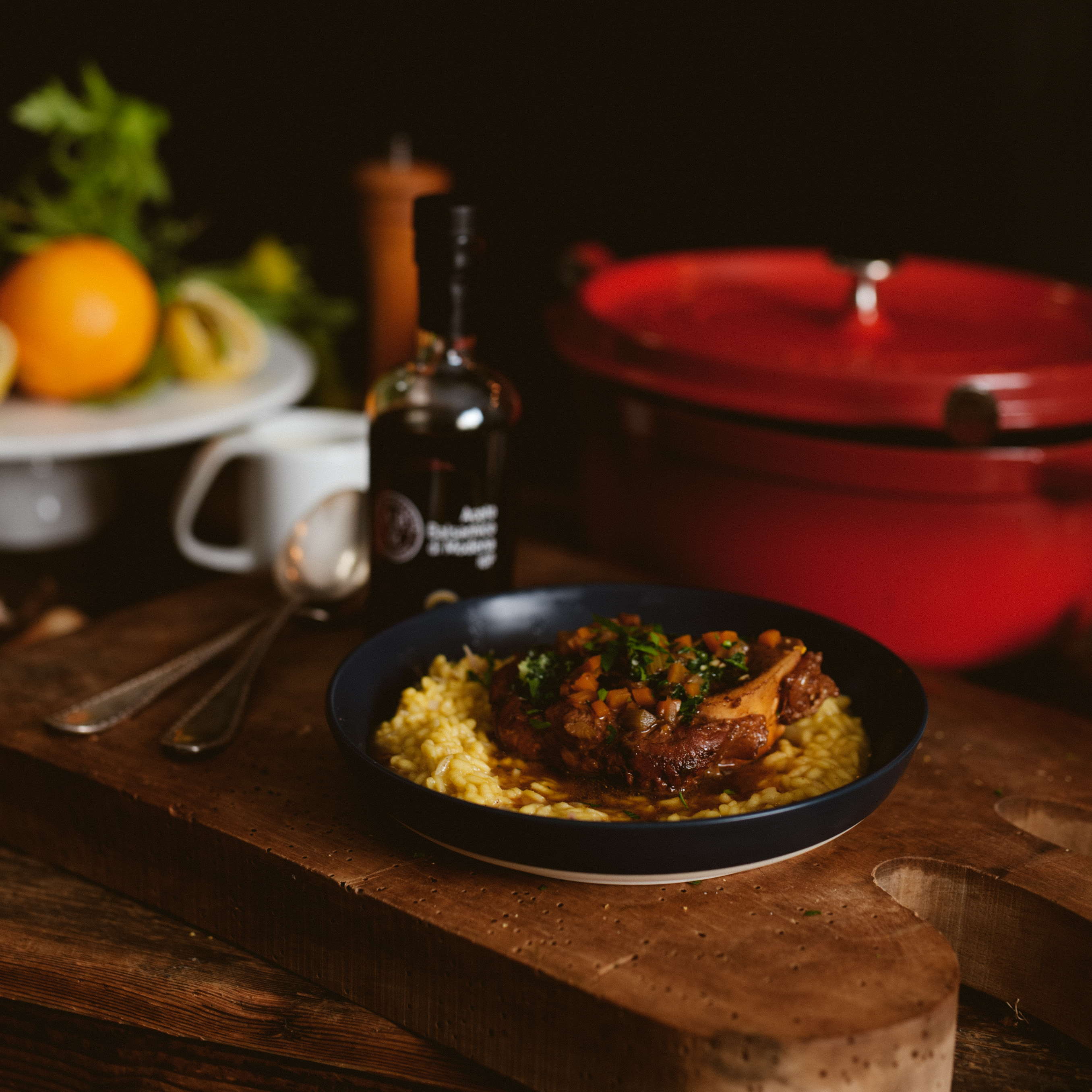 Osso buco aux agrumes et au Vinaigre Balsamique de Modène IGP