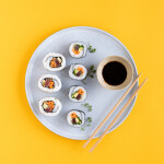 Rollitos de sushi con arroz al Vinagre Balsámico de Módena IGP, atún y verduras