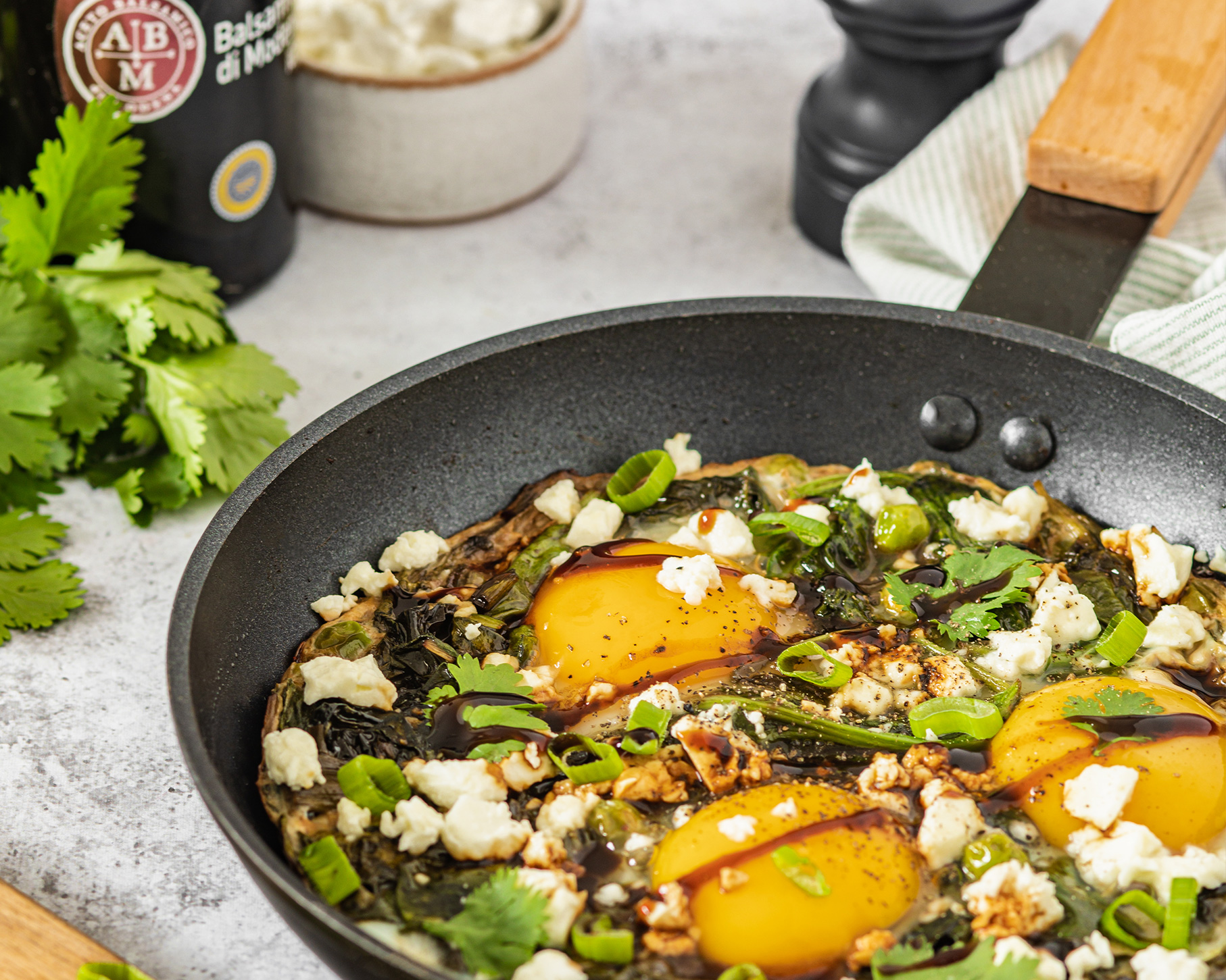 Shakshuka verde au Vinaigre Balsamique de Modène IGP