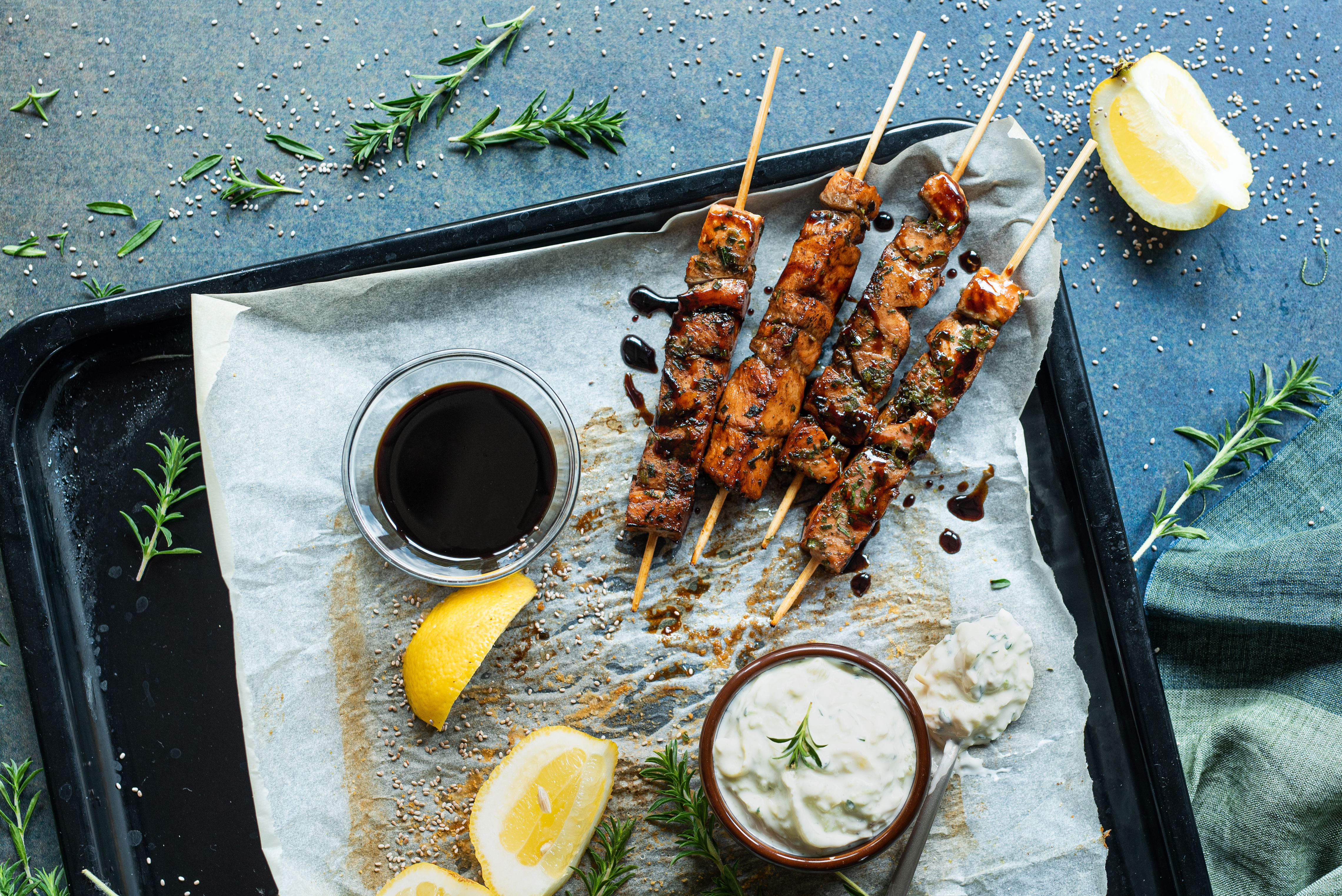 Brochettes de thon et tzatziki aux endives