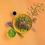 Trancetti di nasello o merluzzo marinato all’Aceto Balsamico di Modena IGP, edamame e cipollotti