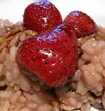 Risotto con fresas y Vinagre Balsámico de Módena IGP