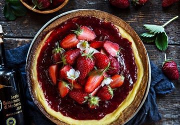 Cheesecake fraise & balsamique de Modene IGP