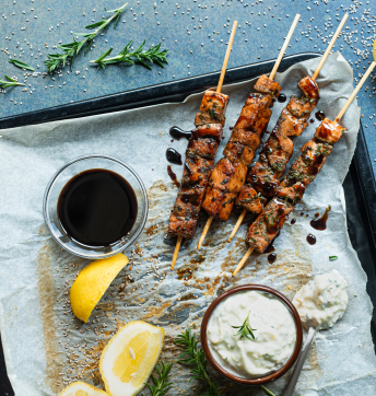 Brochettes de thon et tzatziki aux endives