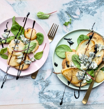 Fromage, poire caramélisée et Vinaigre Balsamique de Modène IGP