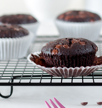 Vegane Schokomuffins mit Aceto Balsamico di Modena g. g. A.