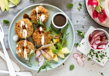 Carrot and quinoa patties