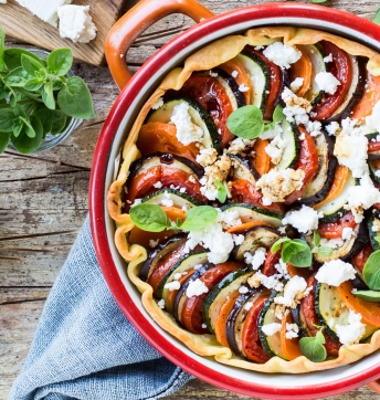 Tarta salada de verduras