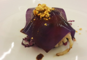 Seppia con cavolo, mandorle tostate e Aceto Balsamico di Modena IGP