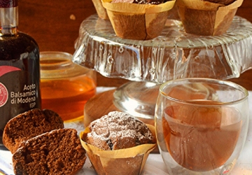 Petits gâteaux avec farine de châtaignes ricotta et Vinaigre  Balsamique de Modène IGP