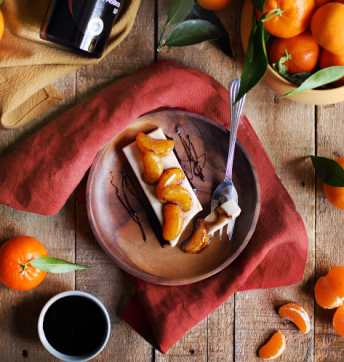 Panna cotta aux clémentines et Vinaigre Balsamique de Modène IGP