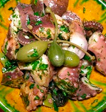 Salade de poulpe avec Vinaigre Balsamique de Modène IGP