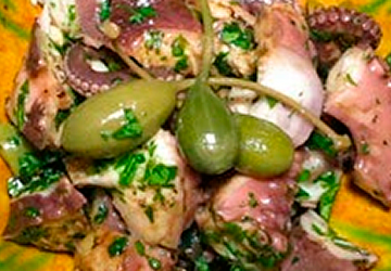 Salade de poulpe avec Vinaigre Balsamique de Modène IGP