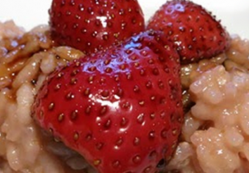 Risotto aux fraises et Vinaigre Balsamique de Modène IGP